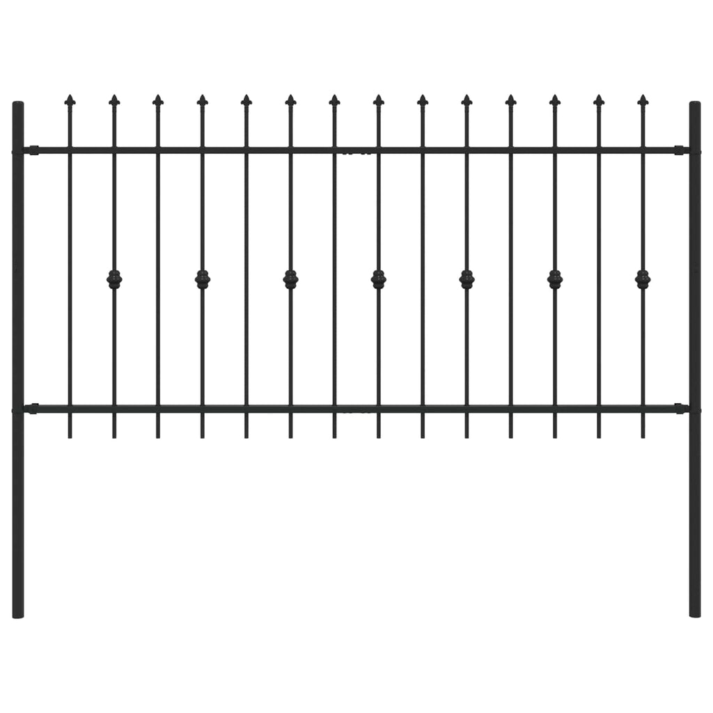 vidaXL Ogrodzenie z kolcami Asten Czarny 200 x 150 cm