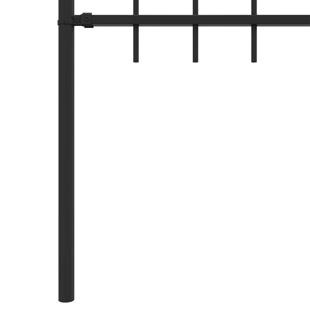 vidaXL Ogrodzenie z kolcami Asten Czarny 200 x 200 cm