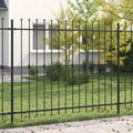 vidaXL Ogrodzenie z kolcami Asten Czarny 200 x 200 cm
