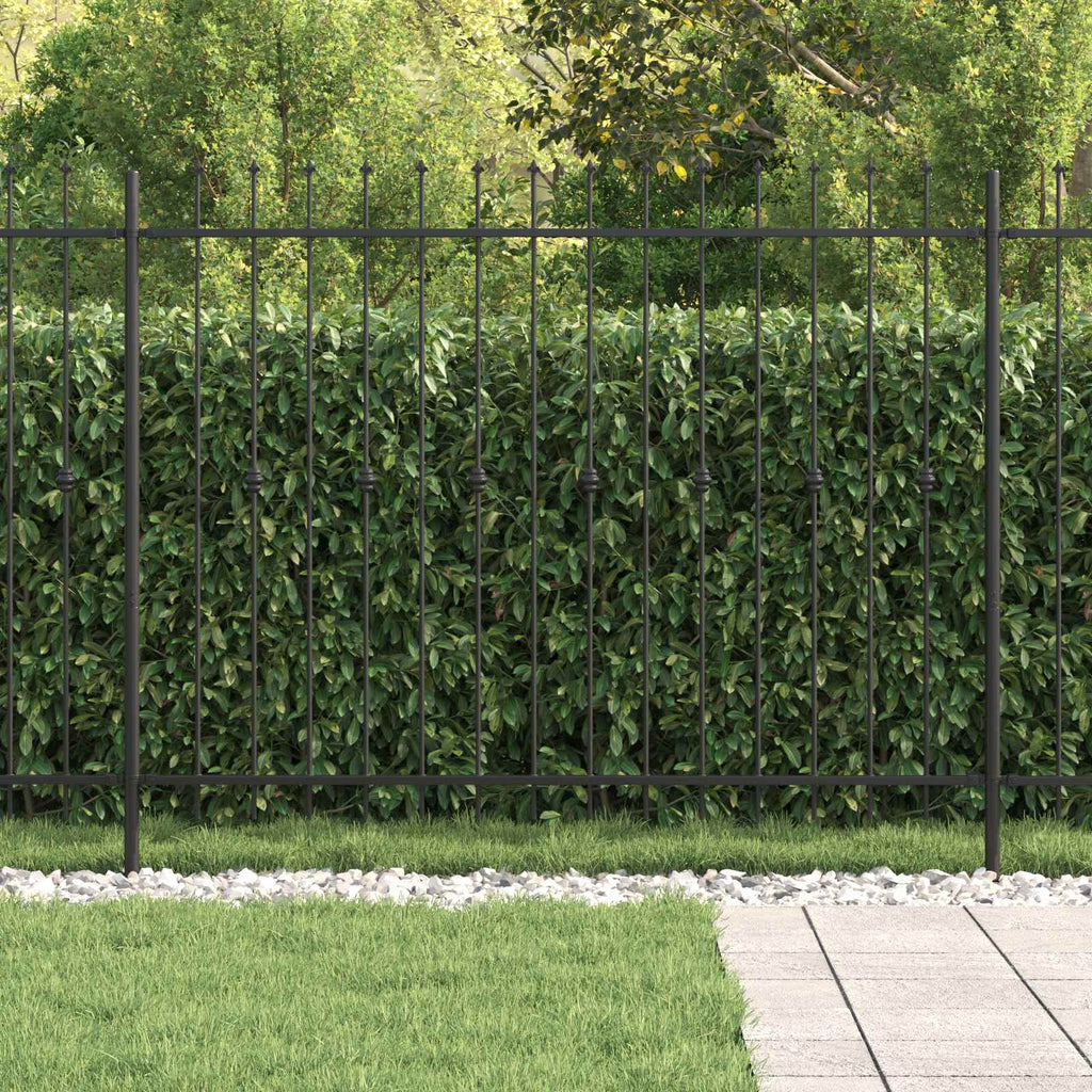 vidaXL Ogrodzenie z kolcami Asten Czarny 200 x 200 cm