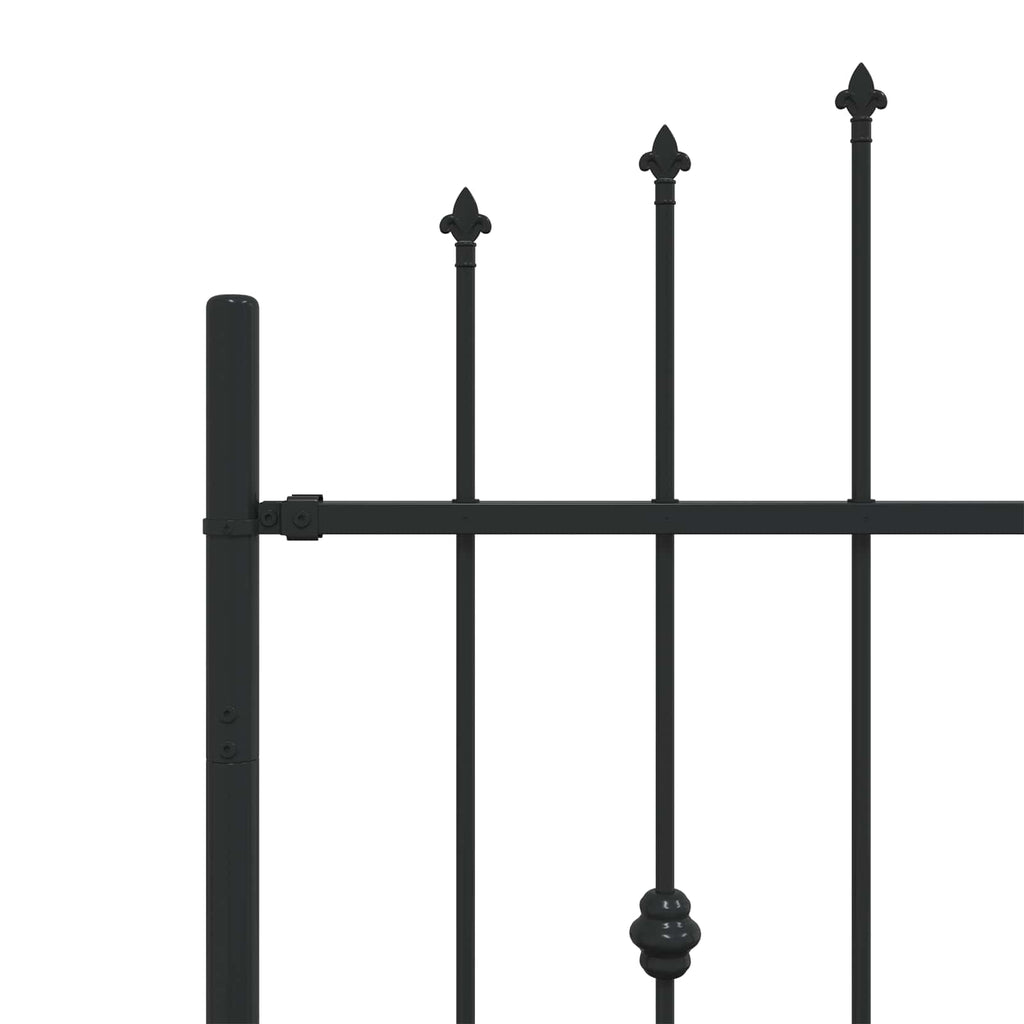 vidaXL Ogrodzenie z kolcami Asten Czarny 200 x 130 cm