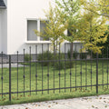vidaXL Ogrodzenie z kolcami Asten Czarny 200 x 130 cm