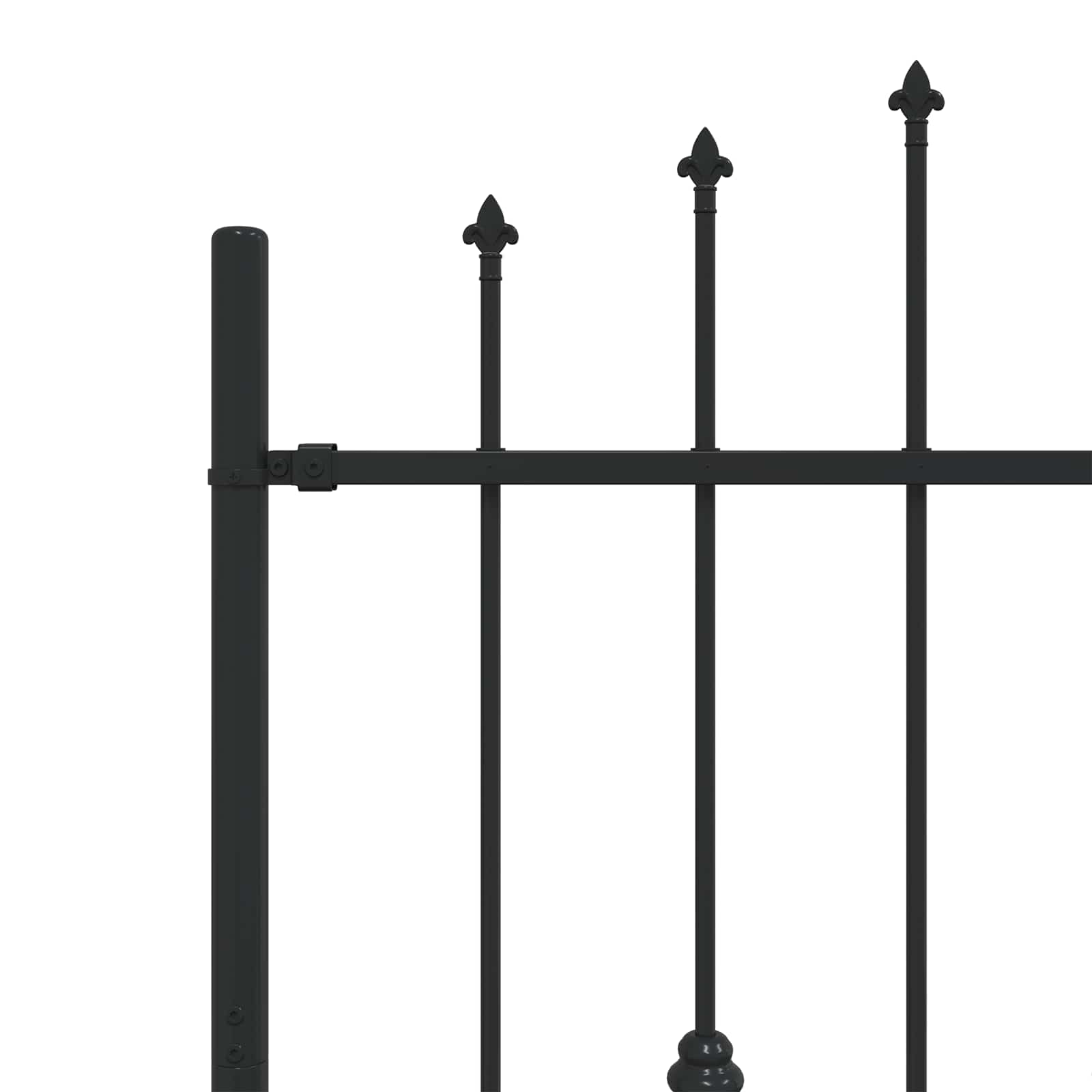 vidaXL Ogrodzenie z kolcami Asten Czarny 200 x 150 cm