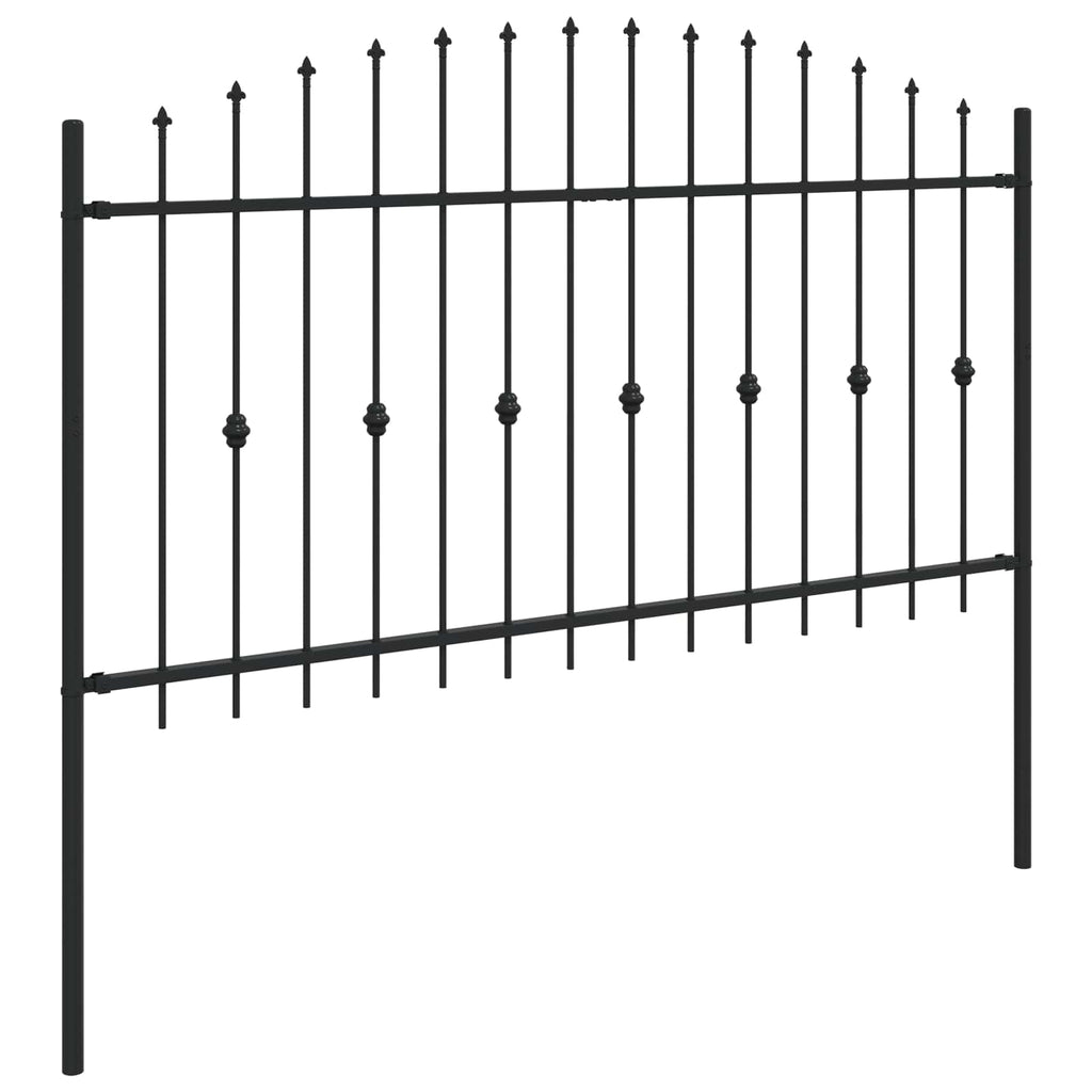 vidaXL Ogrodzenie z kolcami Asten Czarny 200 x 150 cm