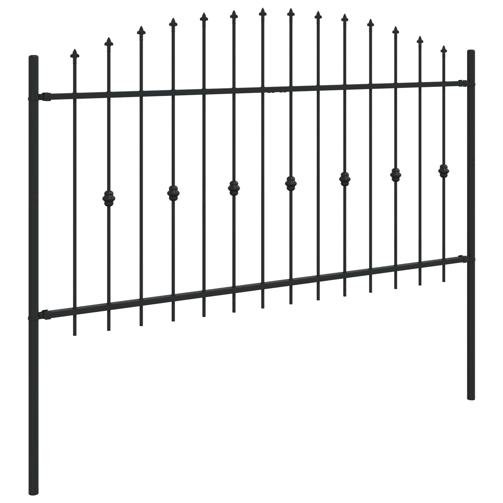 vidaXL Ogrodzenie z kolcami Asten Czarny 200 x 150 cm