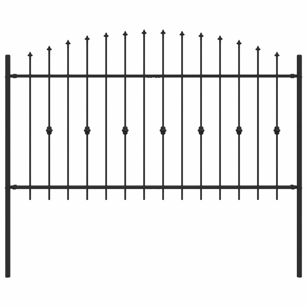 vidaXL Ogrodzenie z kolcami Asten Czarny 200 x 150 cm