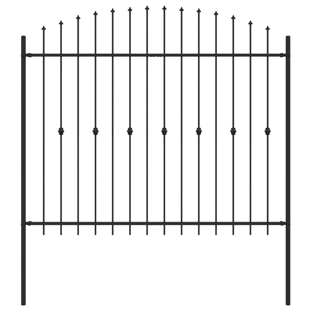 vidaXL Ogrodzenie z kolcami Asten Czarny 200 x 200 cm