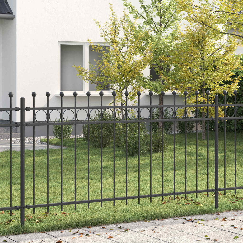 vidaXL Ogrodzenie Ring TILBURG Czarny