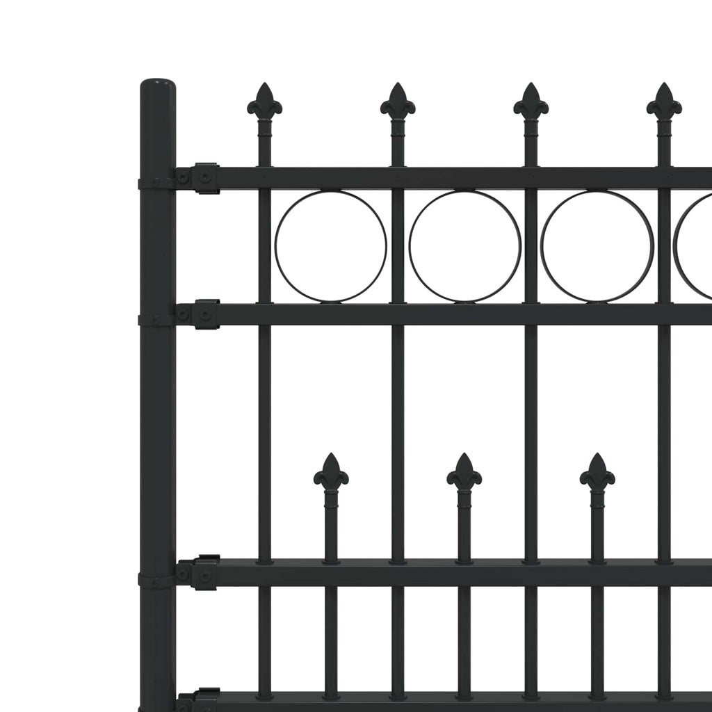 vidaXL Ogrodzenie z pierścieniem Spike HORST Czarny