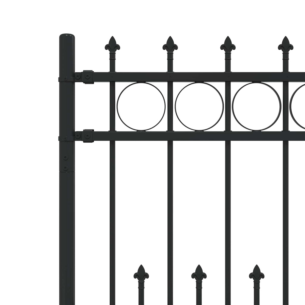 vidaXL Ogrodzenie z pierścieniem Spike HORST Czarny