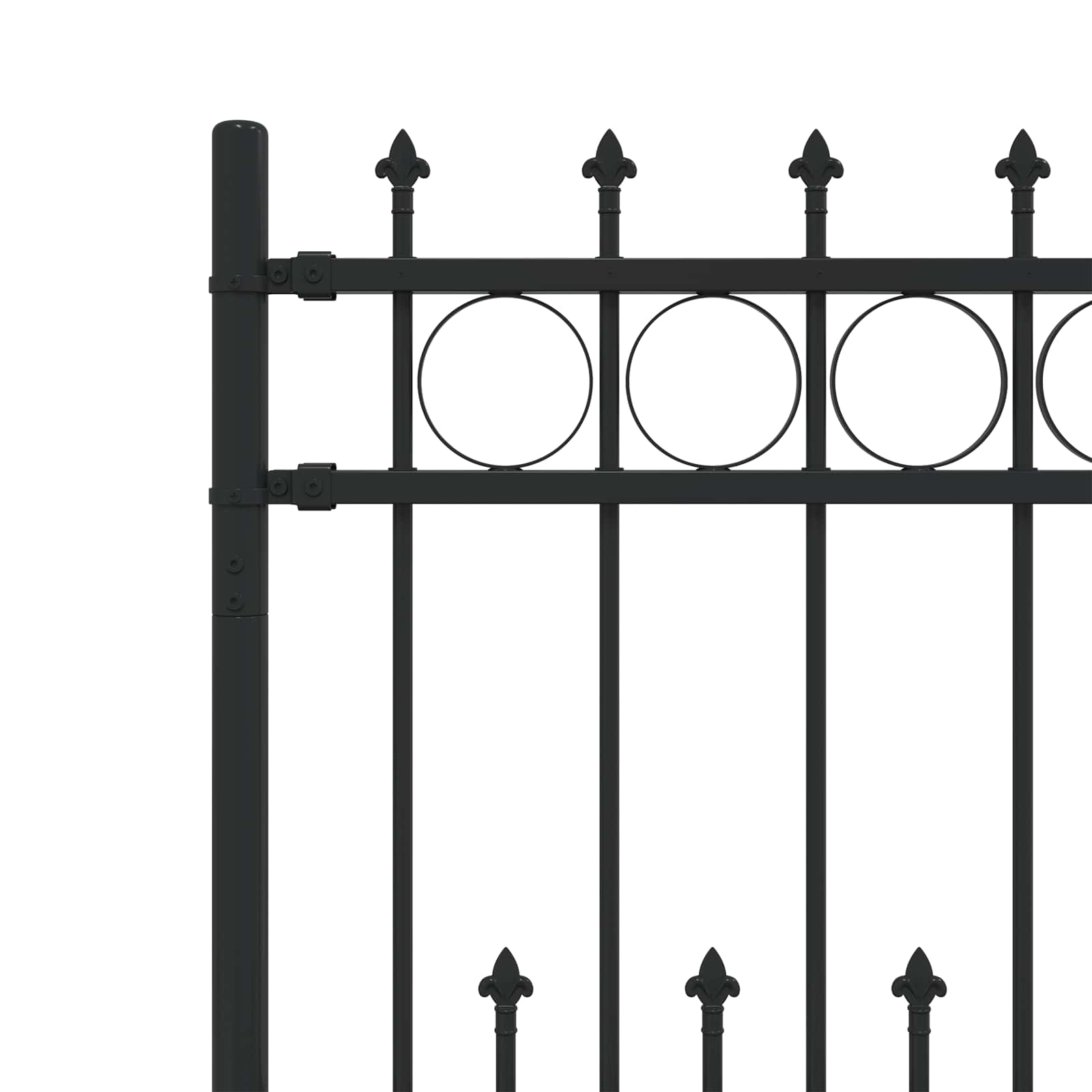vidaXL Ogrodzenie z pierścieniem Spike HORST Czarny