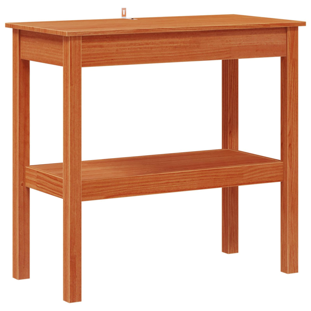 vidaXL Konsola Woskowy Brąz 80 x 40 x 75 cm Lite drewno sosnowe