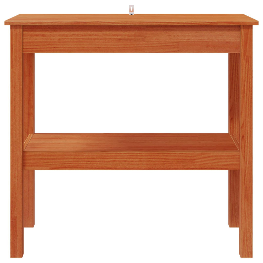 vidaXL Konsola Woskowy Brąz 80 x 40 x 75 cm Lite drewno sosnowe