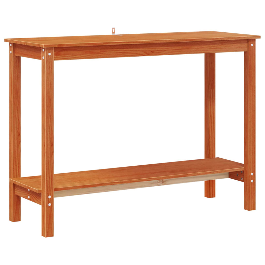 vidaXL Konsola Woskowy Brąz 110 x 40 x 80 cm Lite drewno sosnowe