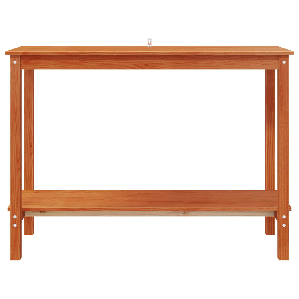 vidaXL Konsola Woskowy Brąz 110 x 40 x 80 cm Lite drewno sosnowe