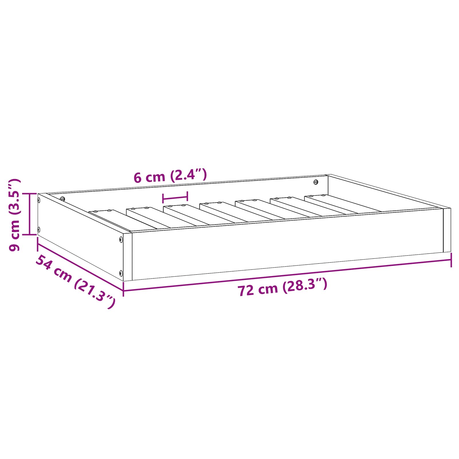 vidaXL Legowisko dla psa Woskowy Brąz 72 x 54 x 9 cm
