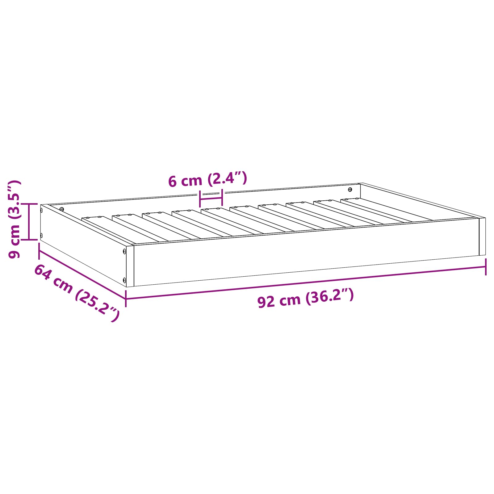 vidaXL Legowisko dla psa Woskowy Brąz 92 x 64 x 9 cm