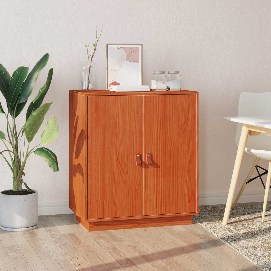 vidaXL Bufet Woskowy Brąz 65,5 x 40 x 75 cm Lite drewno sosnowe