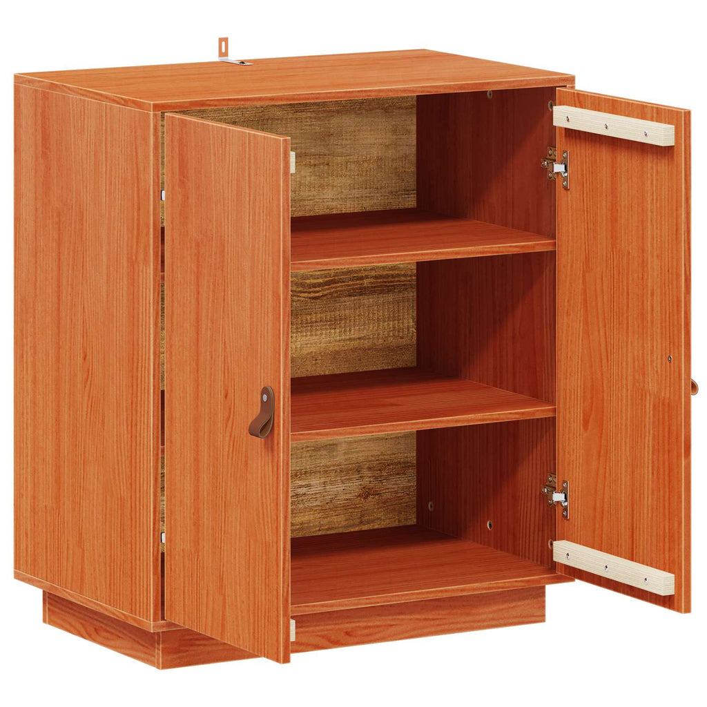 vidaXL Bufet Woskowy Brąz 65,5 x 40 x 75 cm Lite drewno sosnowe