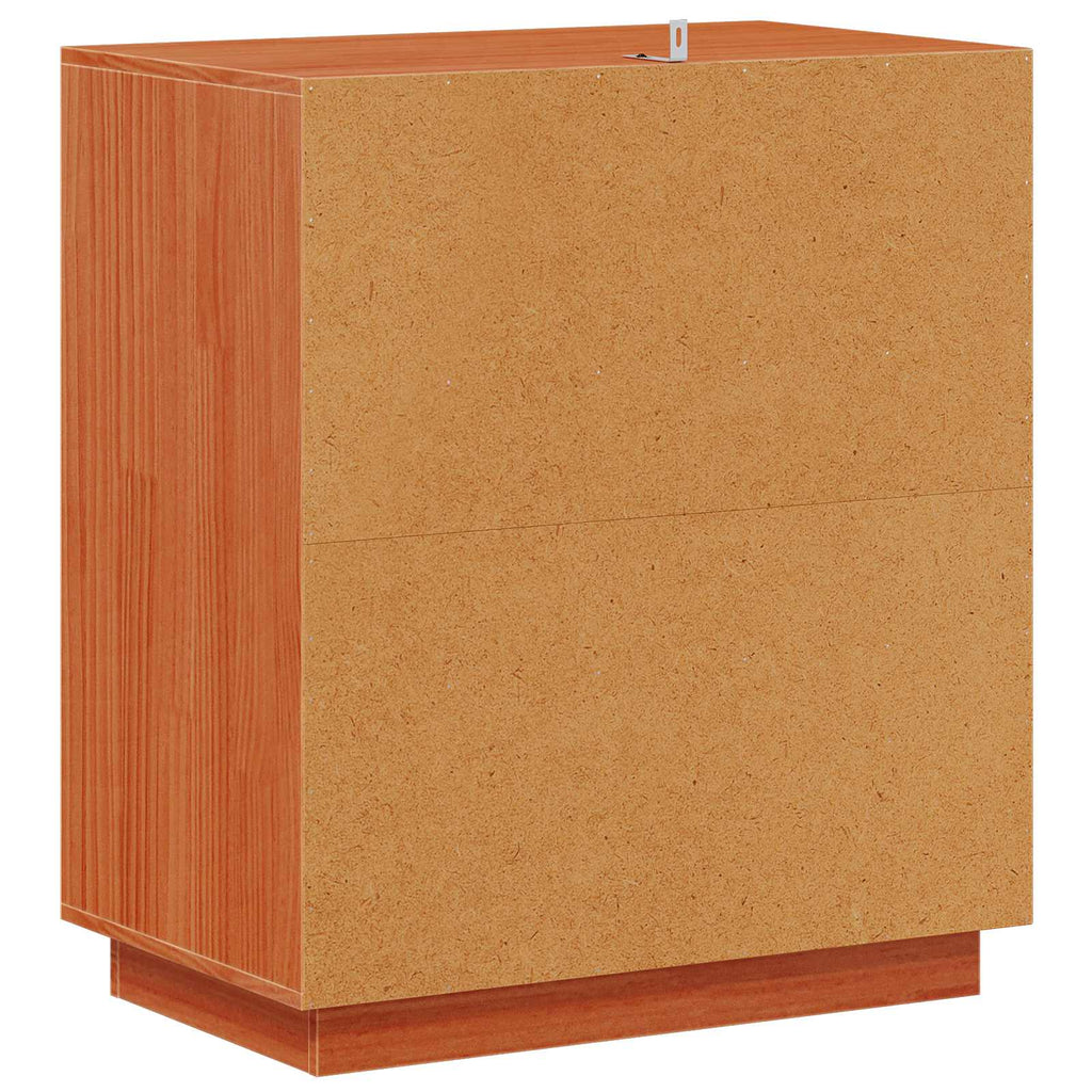 vidaXL Bufet Woskowy Brąz 65,5 x 40 x 75 cm Lite drewno sosnowe