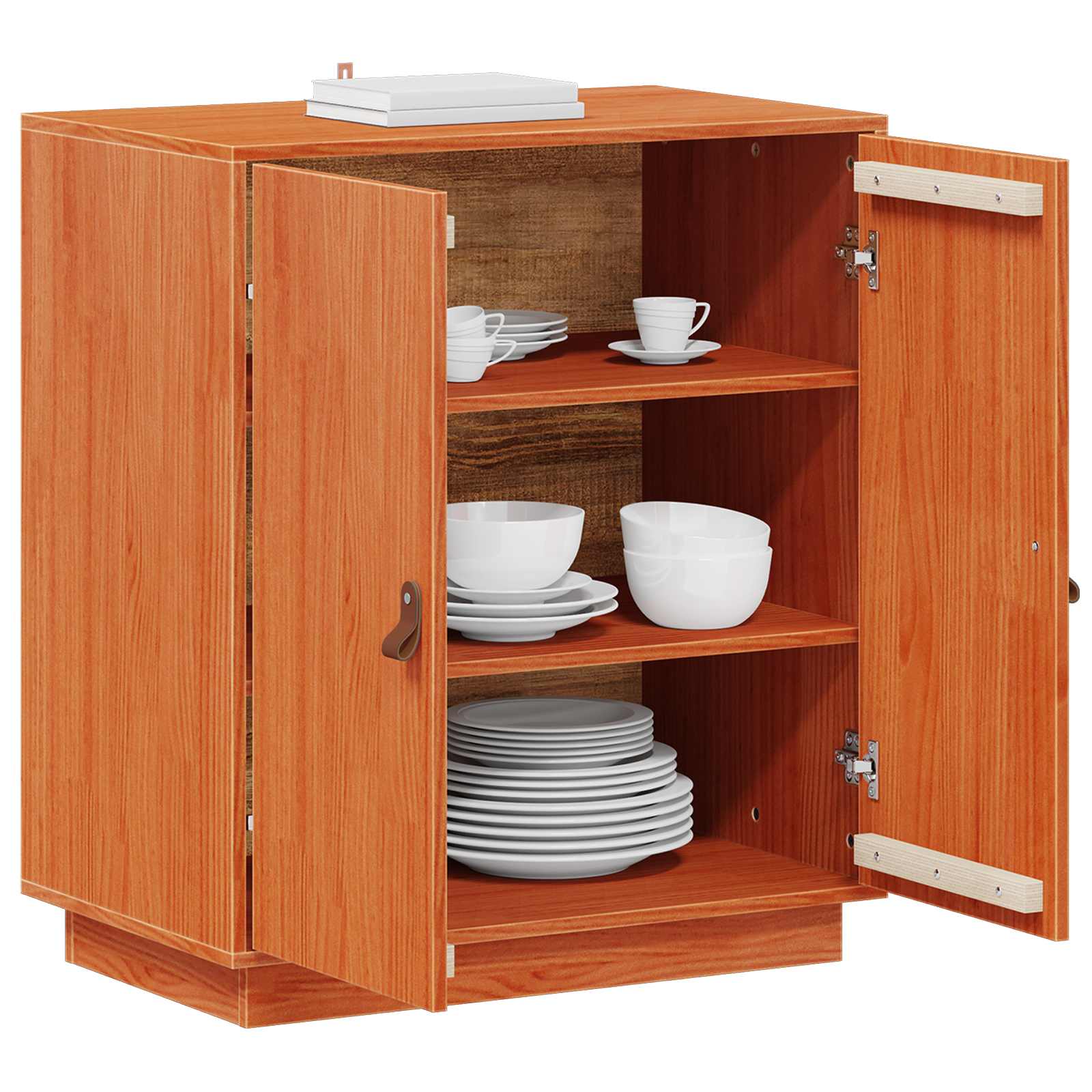vidaXL Bufet Woskowy Brąz 65,5 x 40 x 75 cm Lite drewno sosnowe