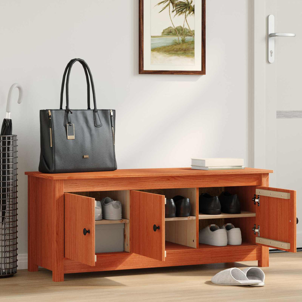 vidaXL Szafka na buty Woskowy Brąz 110 x 38 x 45,5 cm
