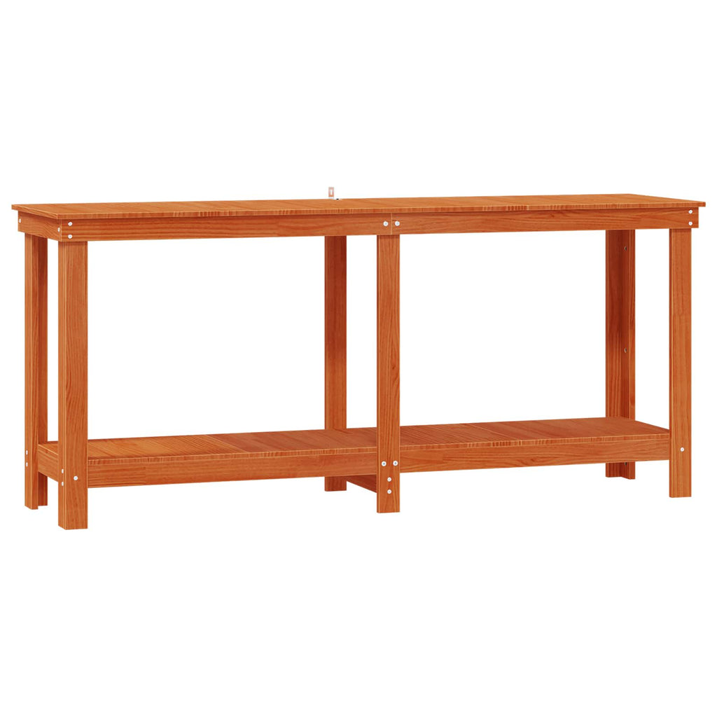 vidaXL Stół warsztatowy z półką Woskowy Brąz 180 x 50 x 80 cm