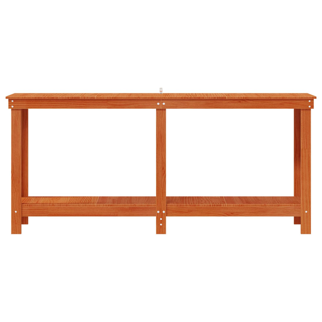 vidaXL Stół warsztatowy z półką Woskowy Brąz 180 x 50 x 80 cm