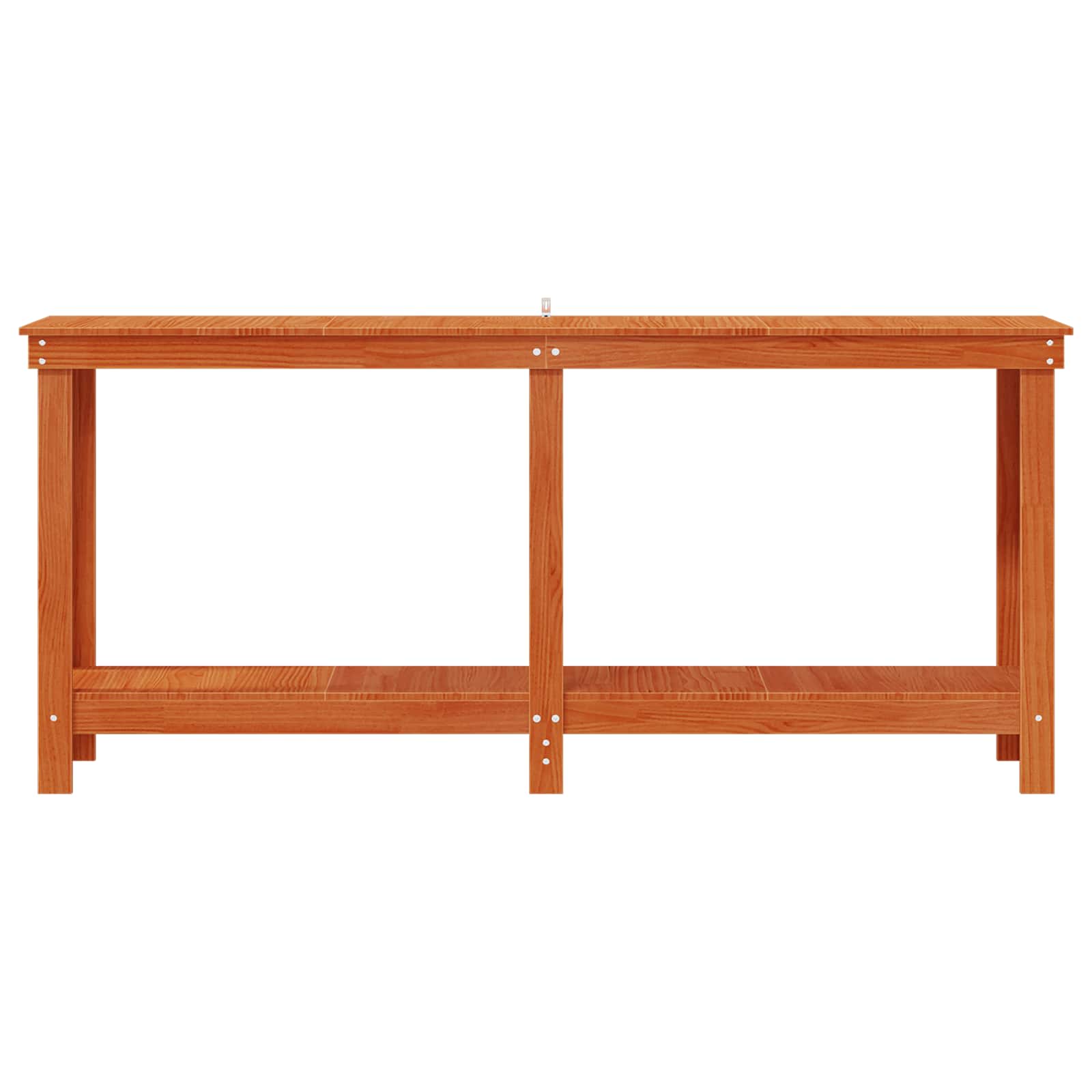 vidaXL Stół warsztatowy z półką Woskowy Brąz 180 x 50 x 80 cm