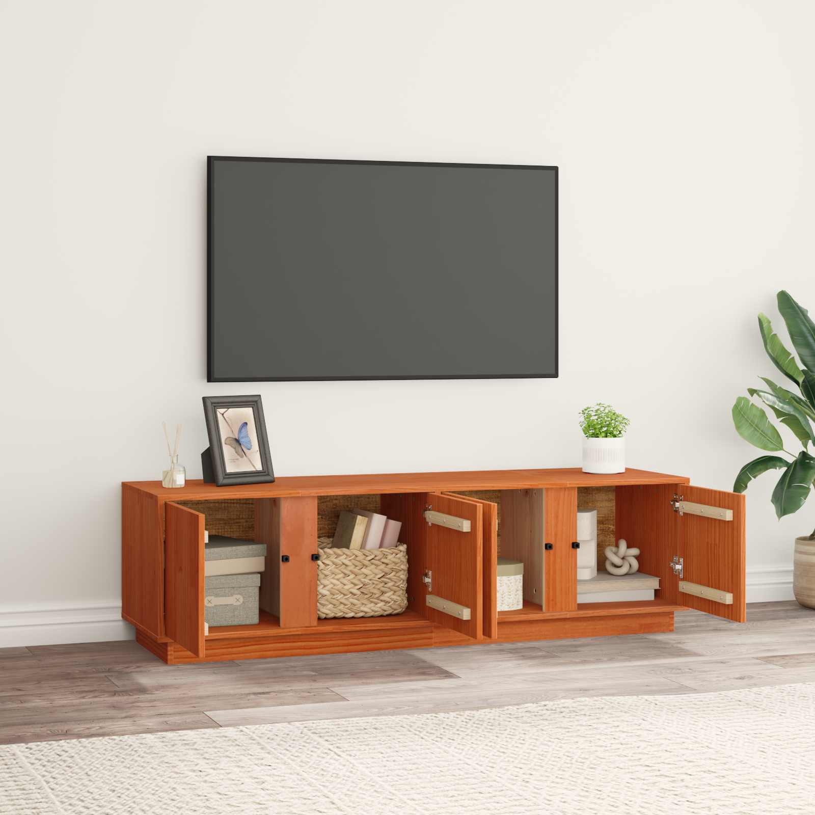 vidaXL Szafka pod telewizor Woskowy Brąz 140 x 40 x 40 cm