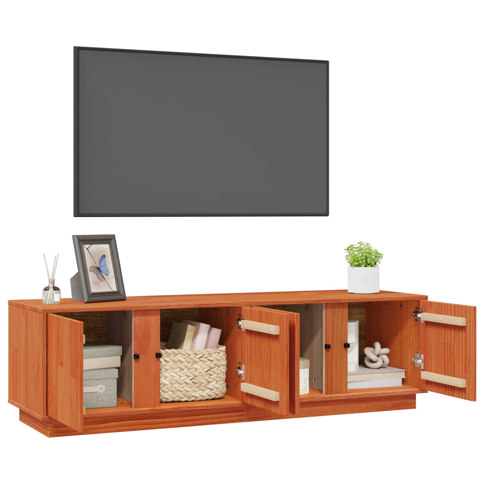 vidaXL Szafka pod telewizor Woskowy Brąz 140 x 40 x 40 cm
