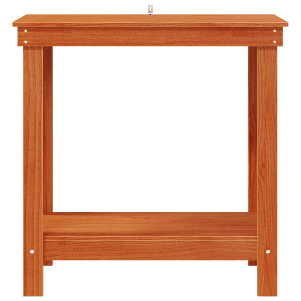 vidaXL Stół warsztatowy z półką Woskowy Brąz 80 x 50 x 80 cm
