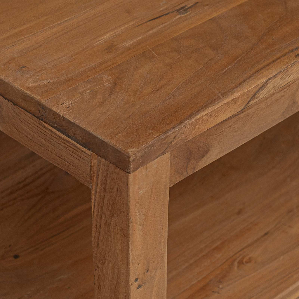 vidaXL Stolik kawowy naturalny 100 x 50 x 40 cm Lite drewno teakowe