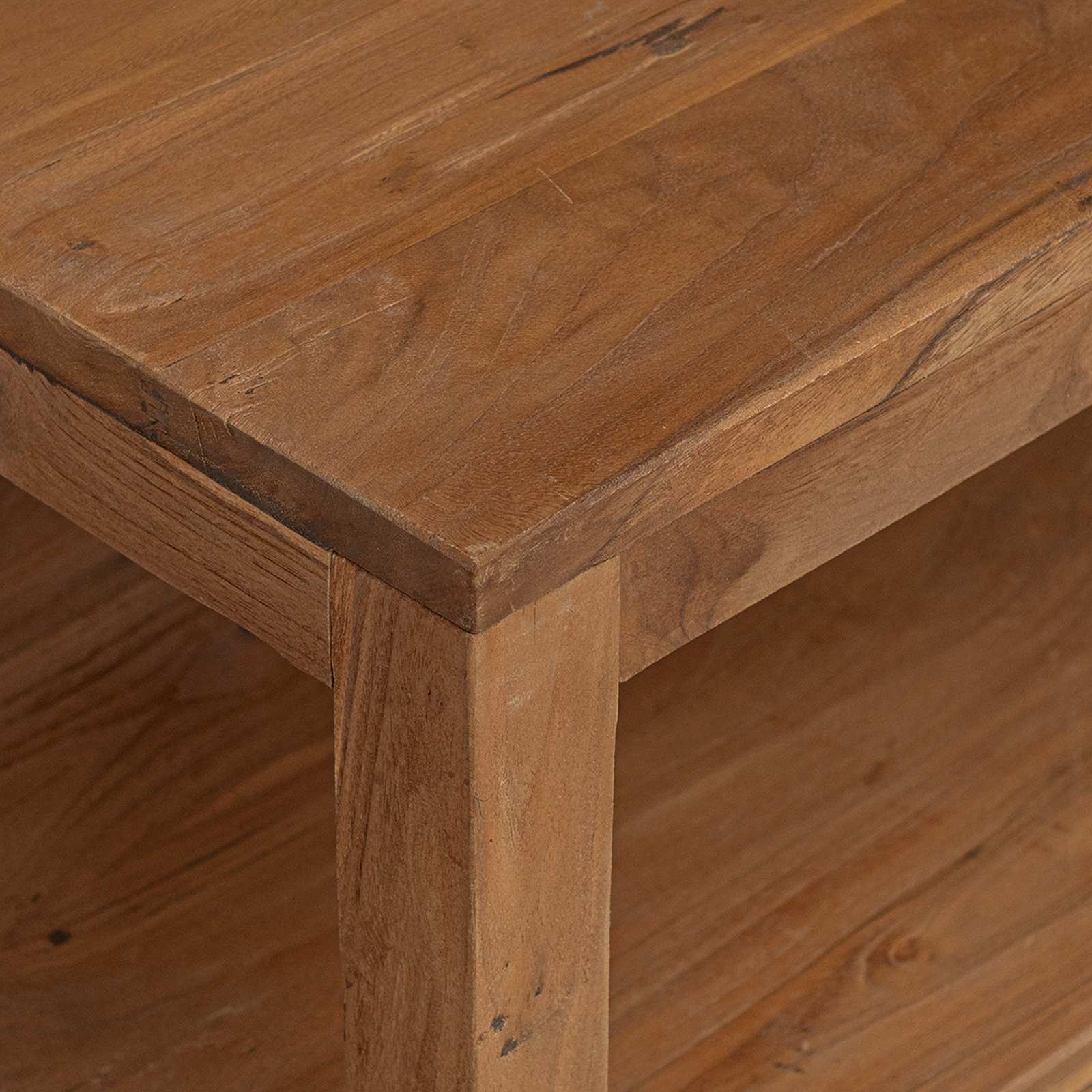 vidaXL Stolik kawowy naturalny 100 x 50 x 40 cm Lite drewno teakowe