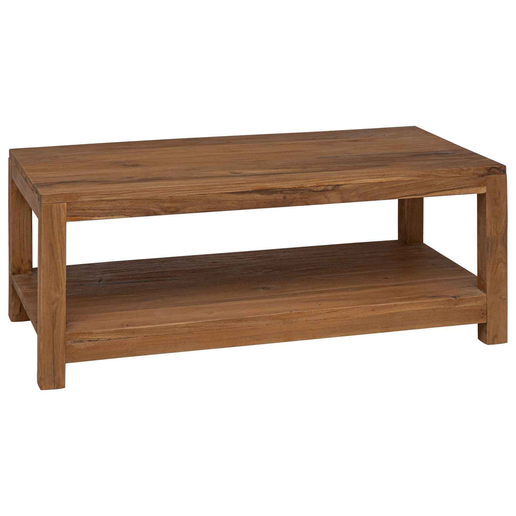 vidaXL Stolik kawowy naturalny 100 x 50 x 40 cm Lite drewno teakowe