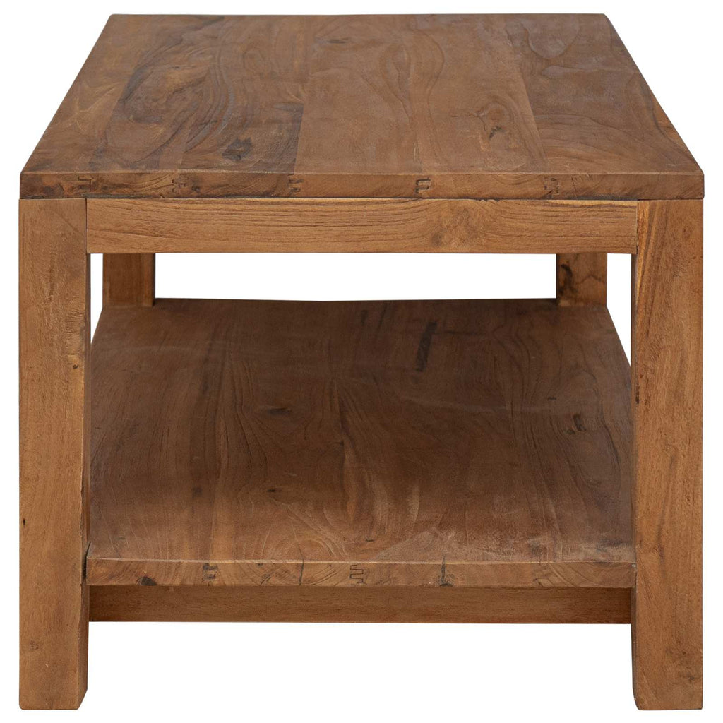 vidaXL Stolik kawowy naturalny 100 x 50 x 40 cm Lite drewno teakowe