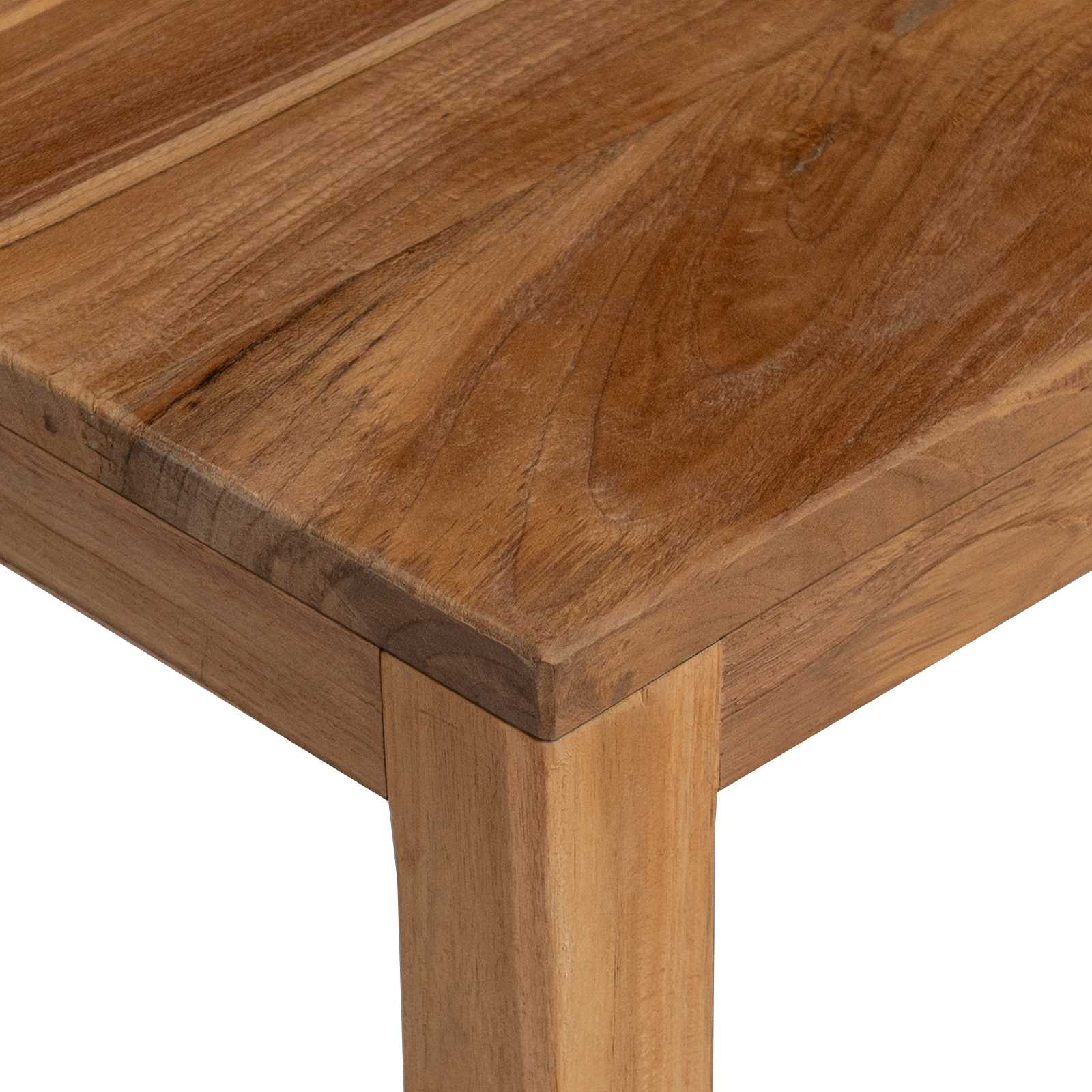vidaXL Konsola naturalny 110 x 35 x 75 cm Lite drewno teakowe