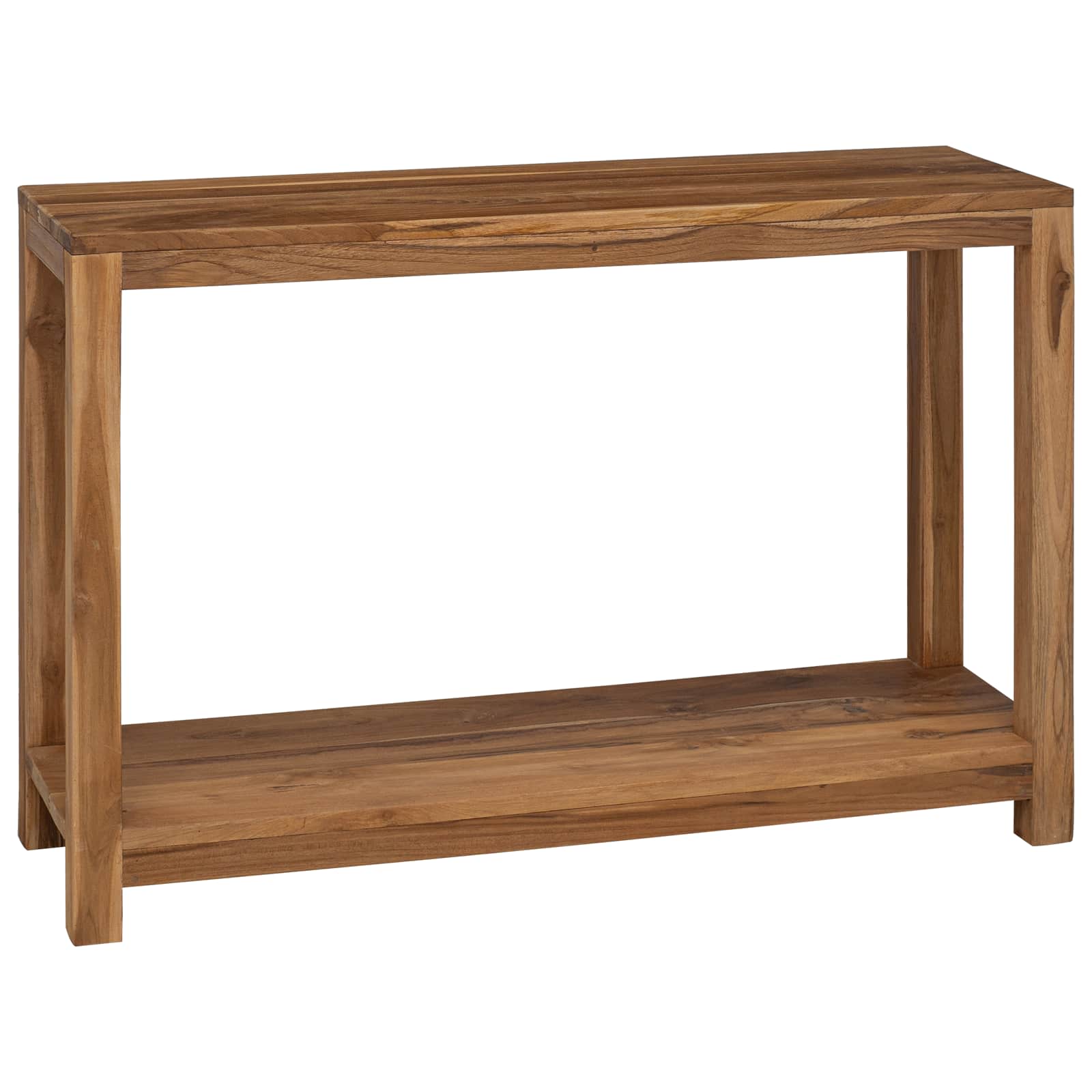 vidaXL Konsola naturalny 110 x 35 x 75 cm Lite drewno teakowe