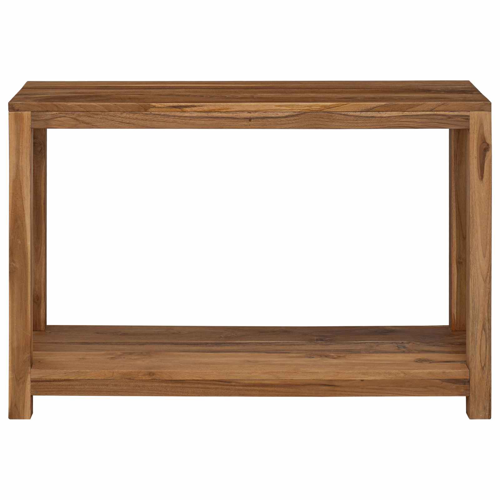 vidaXL Konsola naturalny 110 x 35 x 75 cm Lite drewno teakowe