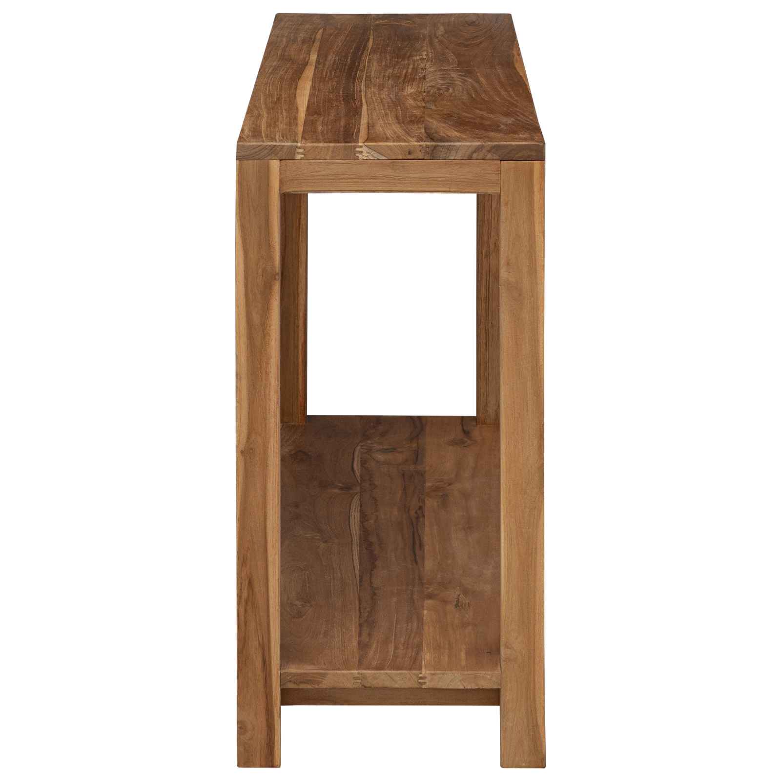 vidaXL Konsola naturalny 110 x 35 x 75 cm Lite drewno teakowe
