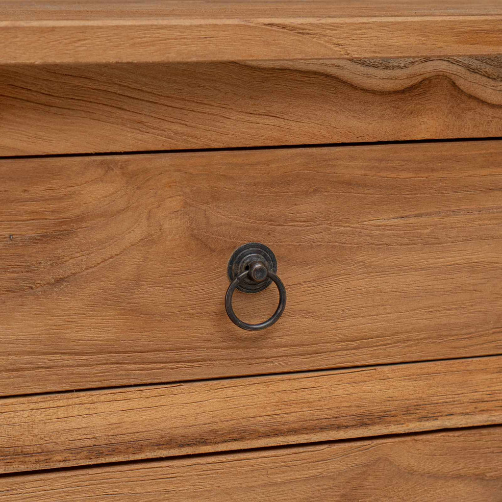 vidaXL Bufet naturalny 79 x 35 x 80 cm Lite drewno teakowe