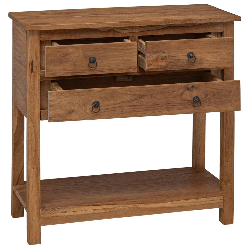 vidaXL Bufet naturalny 79 x 35 x 80 cm Lite drewno teakowe