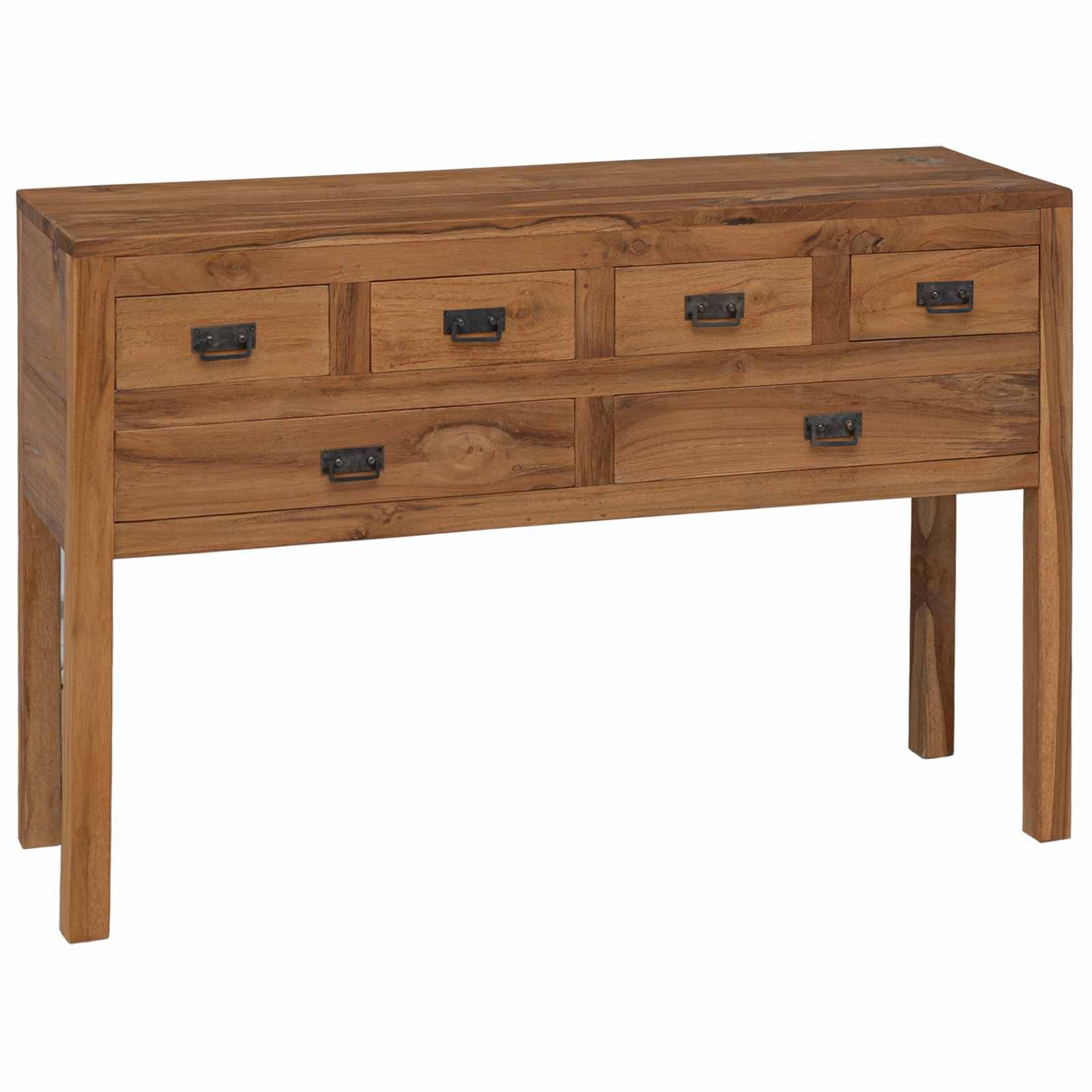 vidaXL Bufet naturalny 110 x 35 x 75,5 cm Lite drewno teakowe