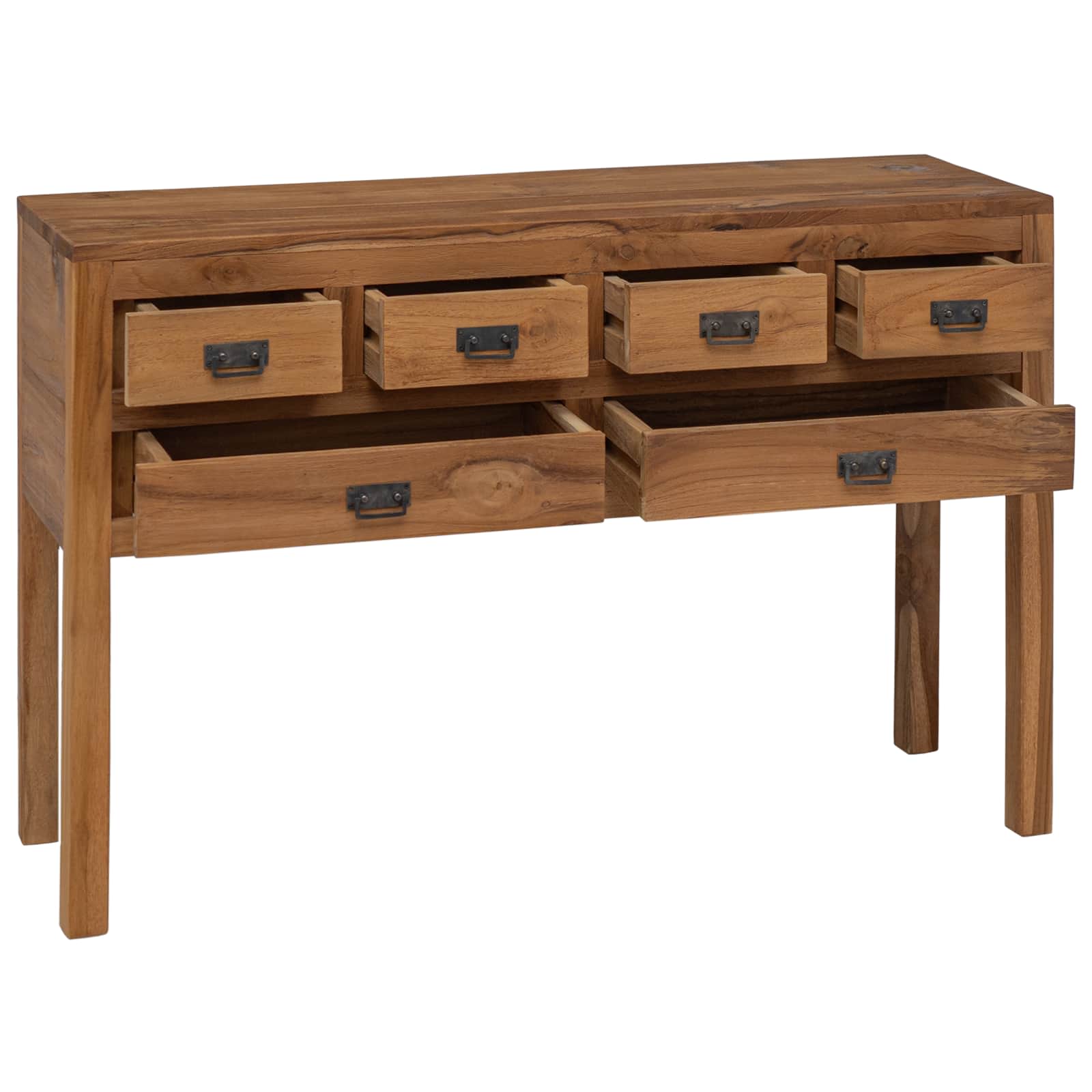 vidaXL Bufet naturalny 110 x 35 x 75,5 cm Lite drewno teakowe