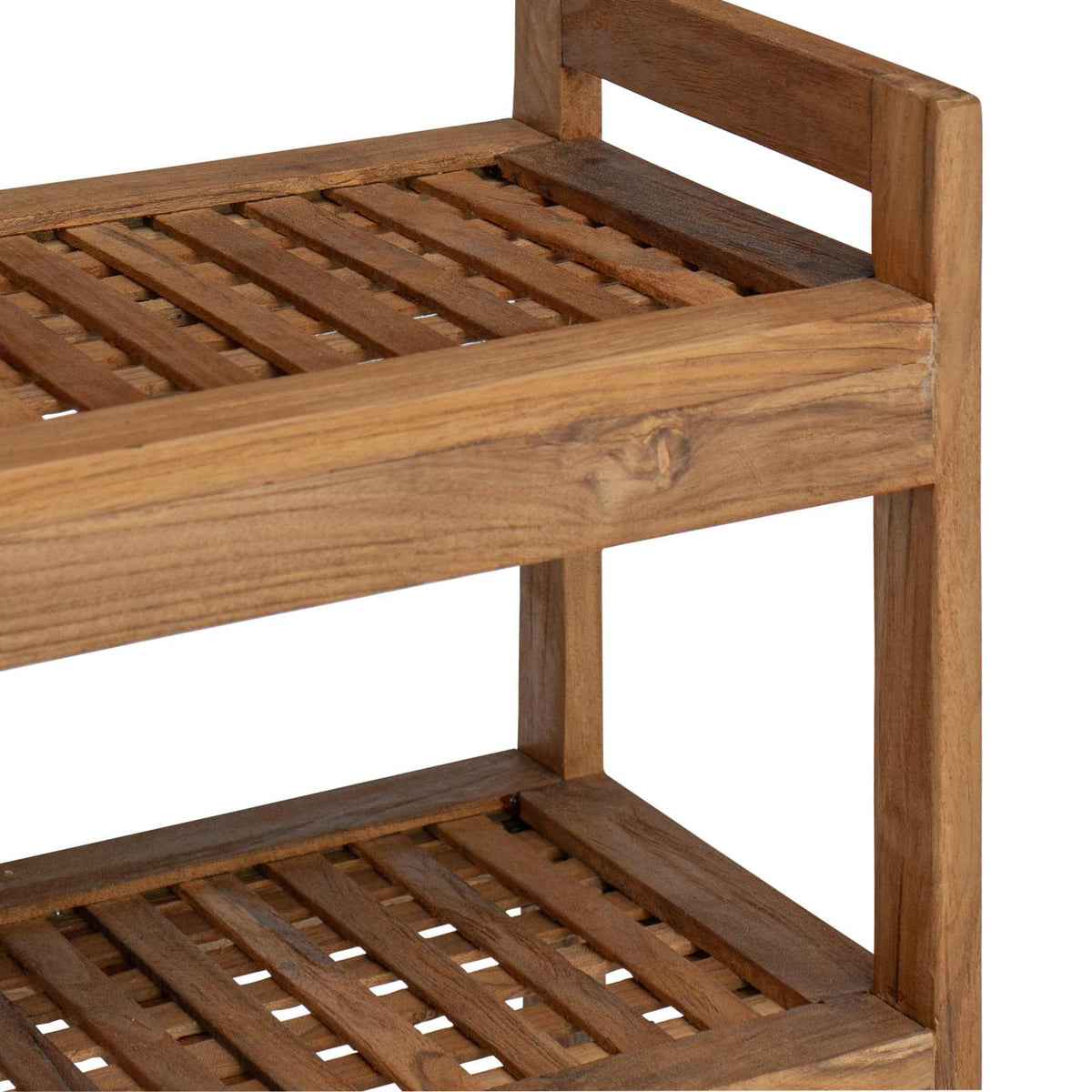 vidaXL Półka łazienkowa naturalny 45 x 30 x 97 cm Lite drewno teakowe