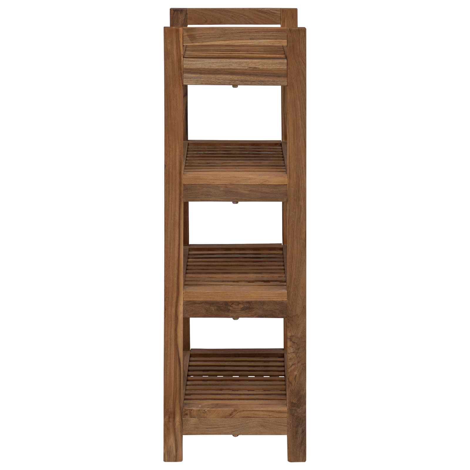 vidaXL Półka łazienkowa naturalny 45 x 30 x 97 cm Lite drewno teakowe