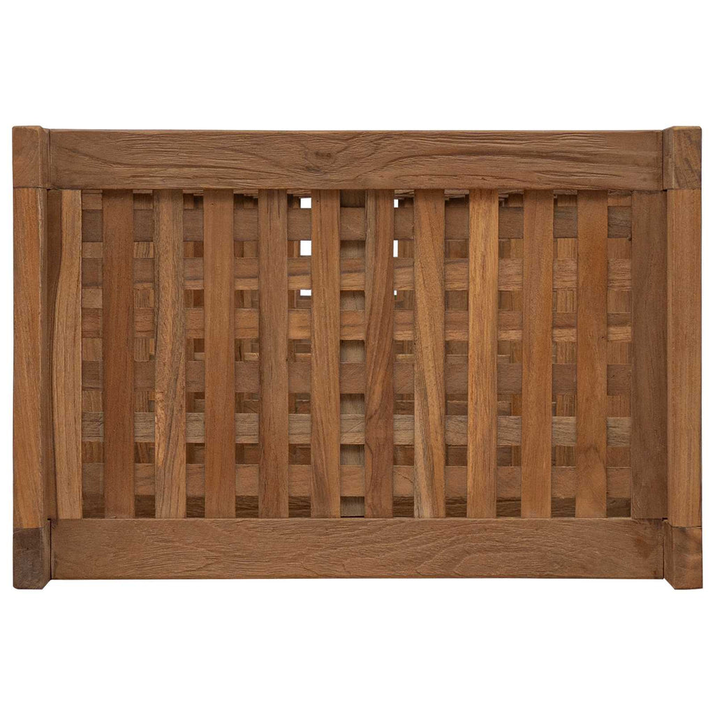 vidaXL Półka łazienkowa naturalny 45 x 30 x 97 cm Lite drewno teakowe