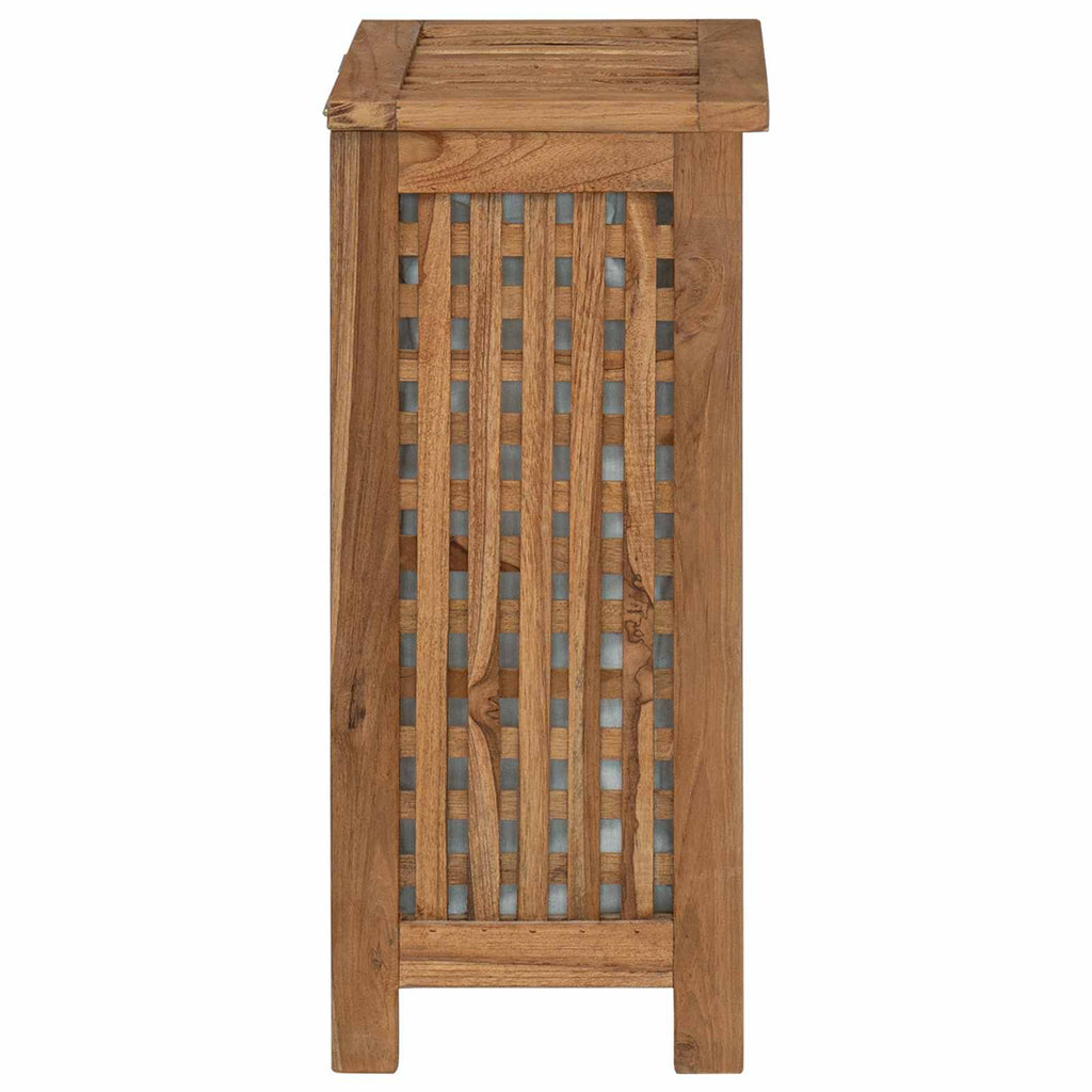 vidaXL Kosz na pranie naturalny 35 x 25 x 60 cm Lite drewno teakowe