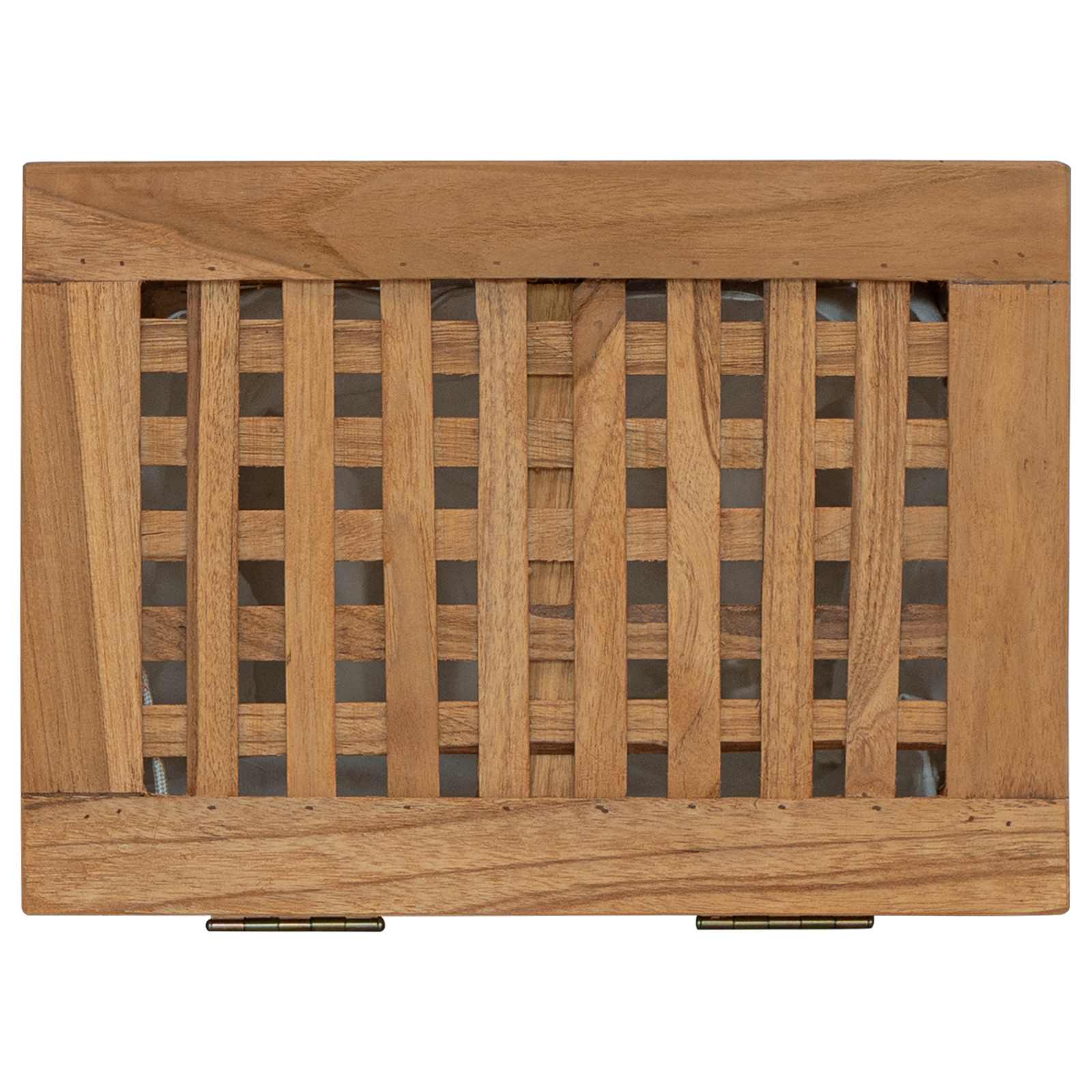 vidaXL Kosz na pranie naturalny 35 x 25 x 60 cm Lite drewno teakowe