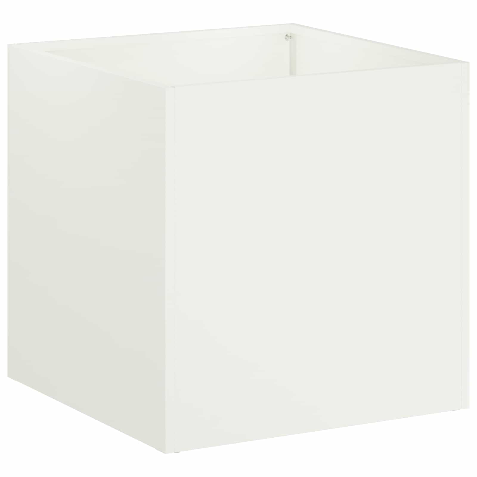vidaXL Doniczka ogrodowa 2 szt. Biały 20 x 20 x 20 cm Stal zimnogięta